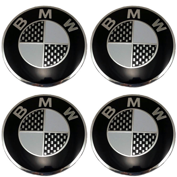 Наклейки на диски BMW 56 мм сфера серый/хром