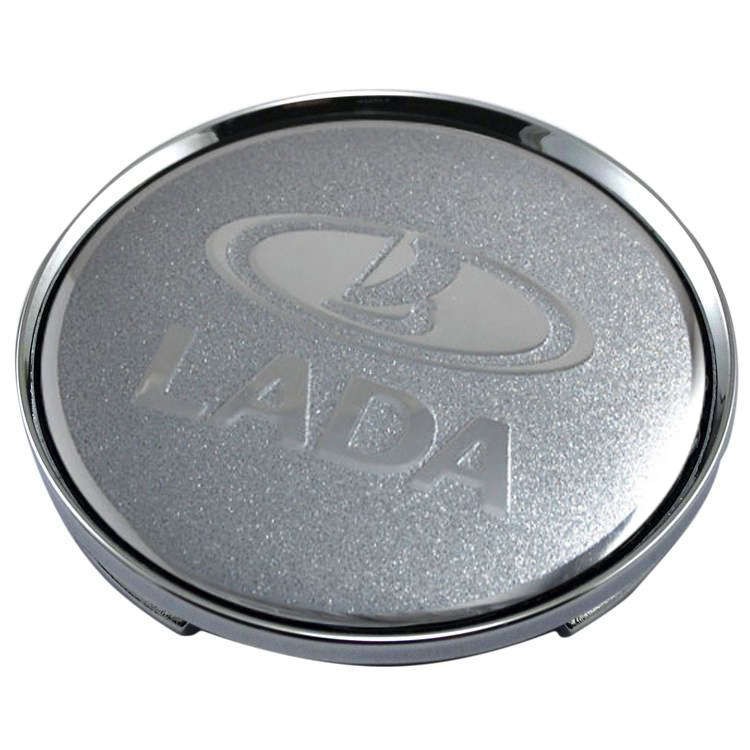 Колпачки на диски 62/56/8 хром со стикером Lada 