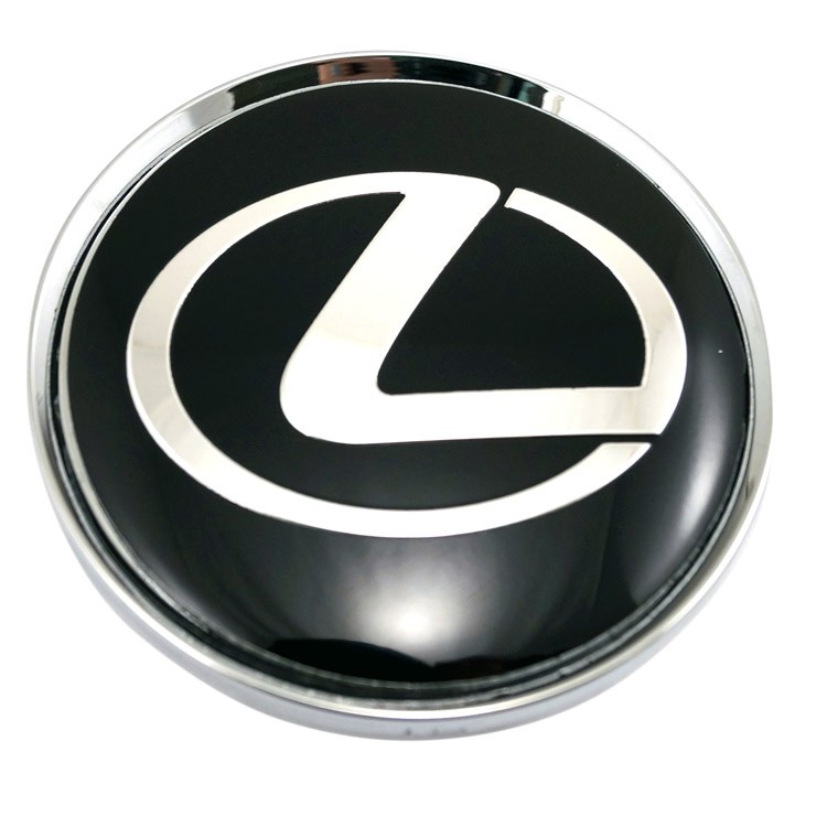 Заглушка литых дисков с логотипом Lexus (64/60/6) black - chrome 