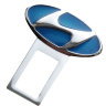 Заглушка ремня безопасности с логотипом Hyundai хром с голубым