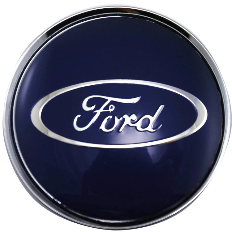 Колпачок в литой диск Ford (63/58/8) blue/chrome