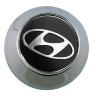 Колпачок на диски Hyundai 69/65/10 хром-черный конус   