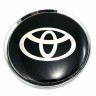 заглушка диска литого Toyota 64/60/6 серебристый + черный