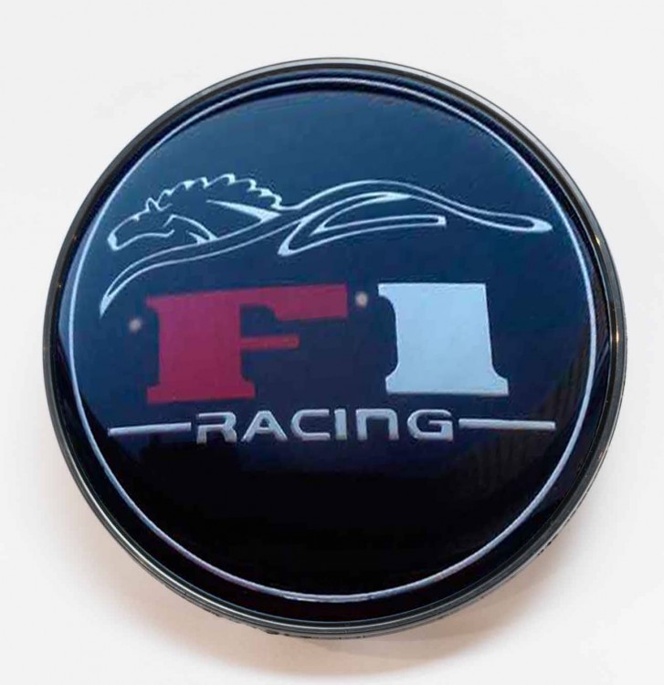 Заглушка литого диска F1 Racing 68/65/12 черный