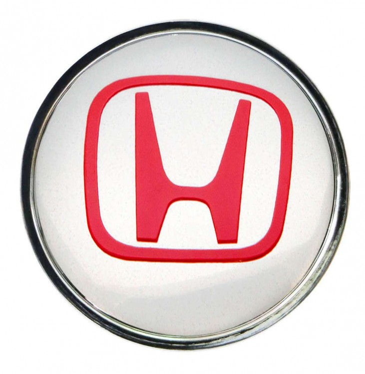 Колпачок ступицы Honda (63/59/7) хром/красный