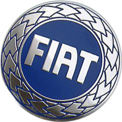 Вставка в диски КиК Рапид с логотипом Fiat 63/55/6 серебро синий
