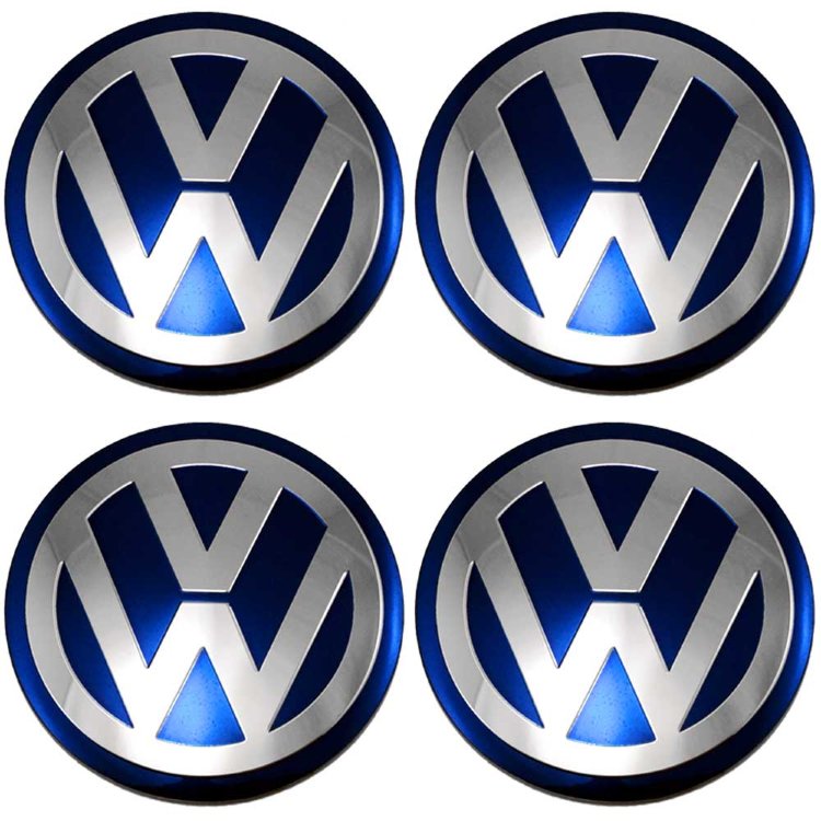 Наклейки на диски Volkswagen blue сфера 65 мм 