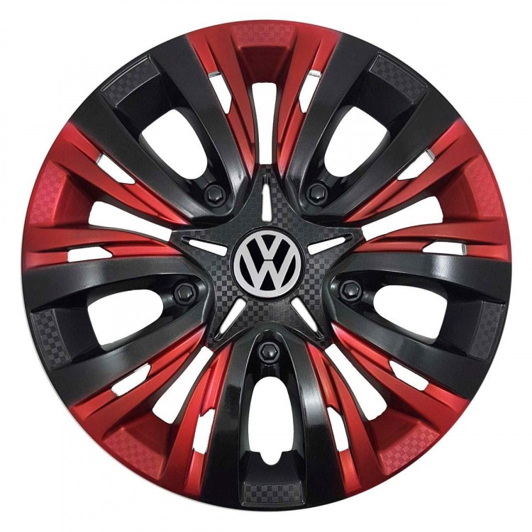 Колпак на диски Volkswagen Lion Carbon Red Mix 13