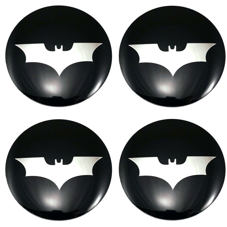 Наклейки для дисков Бэтмен 56 мм сфера black/chrome