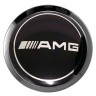 Заглушки для диска со стикером Mercedes Amg (64/60/6) черный