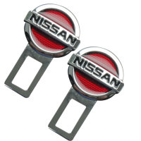 Изображение товара Заглушка ремня безопасности с логотипом Nissan хром с красным