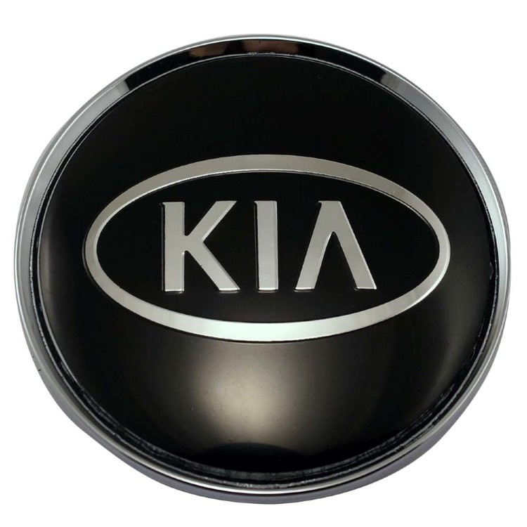 Колпачок в литой диск KIA (63/58/8) black/chrome