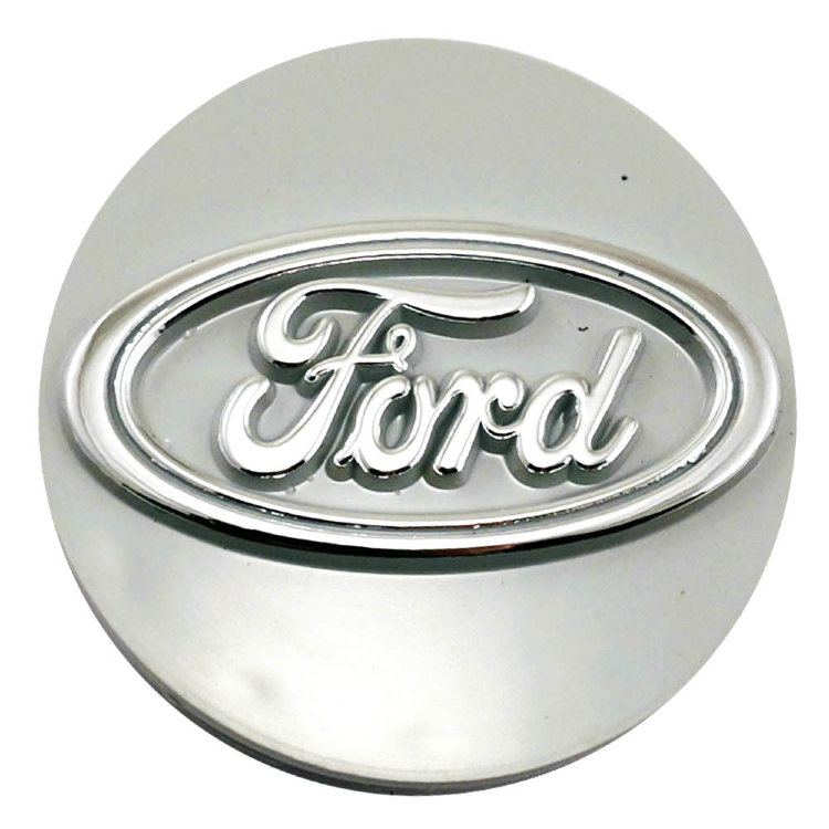 Колпачок в литой диск Ford 63/55/6 milk/chrome 