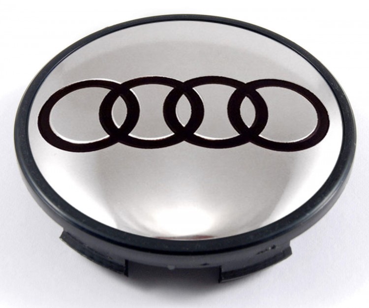 Колпачок на литые диски Audi 65/60/10 цвет металл черный 