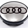Колпачок на литые диски Audi 65/60/10 цвет металл черный 