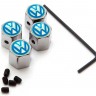 Ниппельные колпачки c шестигранником ключем Volkswagen синий