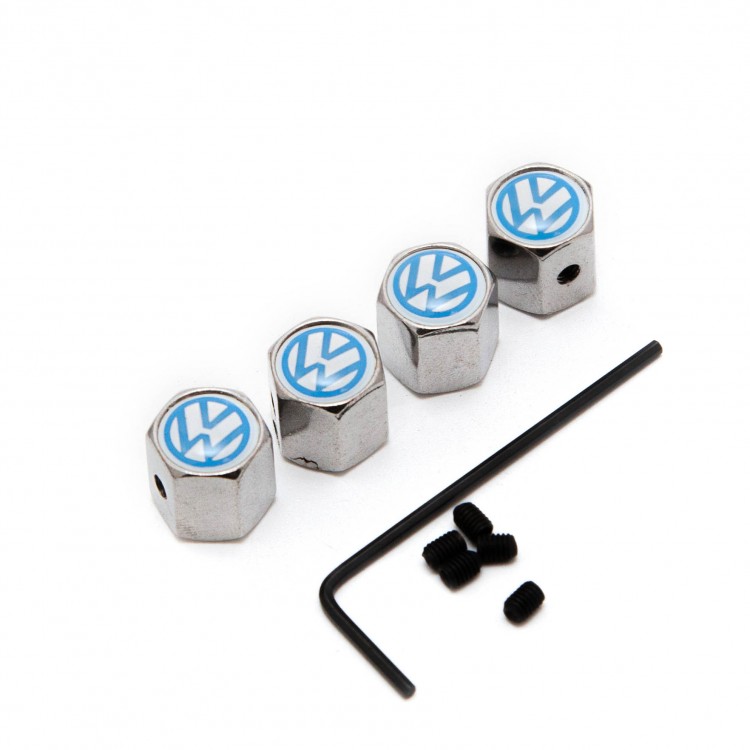 Ниппельные колпачки c шестигранником ключем Volkswagen синий