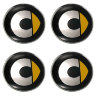 Smart (63/58/8) черный+хром+желтый комплект колпачков центрального отверстия