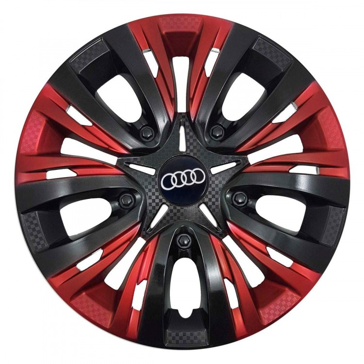 Колпак на колеса Audi Lion Carbon Red Mix 15 