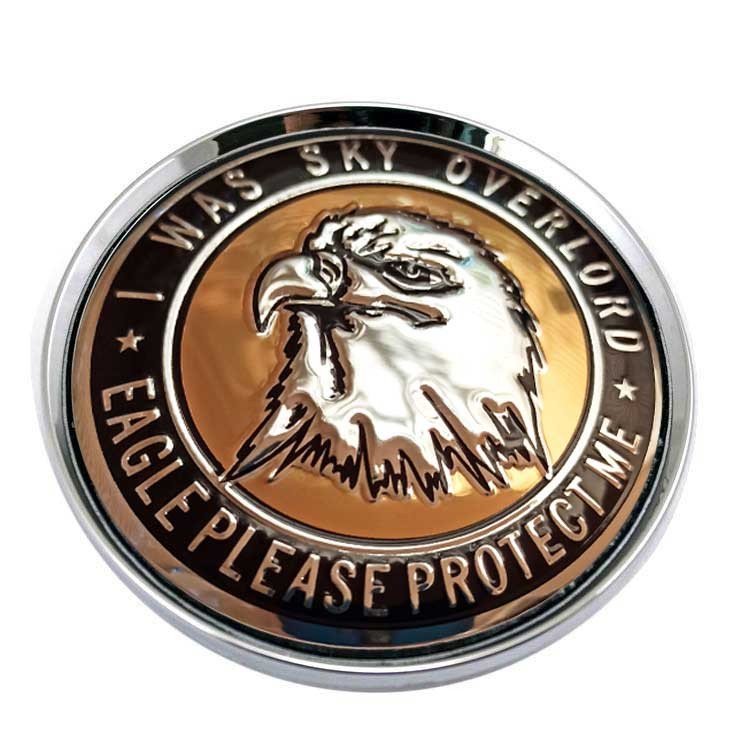 Колпачки на диски 62/56/8 хром со стикером Protect Eagle