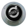 Колпачок на диски Volvo 61/56/9 хром-черный конус 