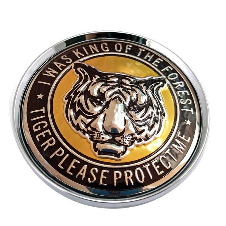 Колпачки на диски 62/56/8 хром со стикером Protect Tiger 