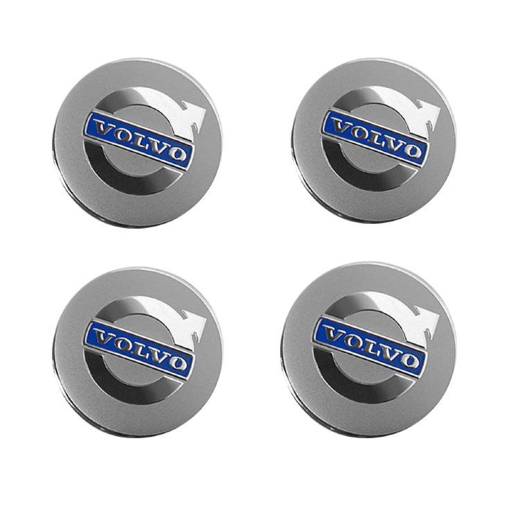 Наклейки на диски Volvo silver сфера 65 мм
