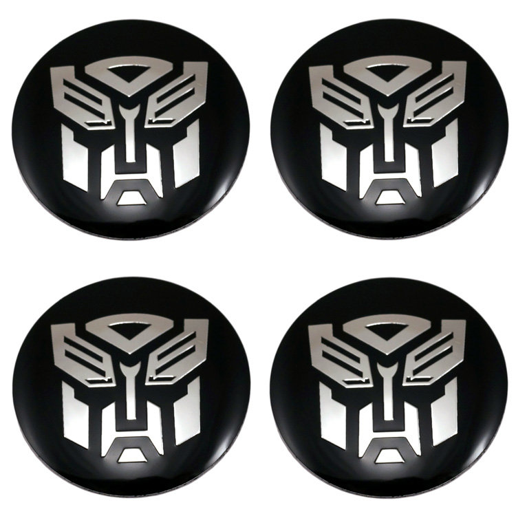 Стикеры на диски Transformers 56 мм сфера черный+хром