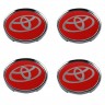 Колпачок на диск Toyota 59/50.5/9 хром и красный 