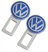 Изображение товара Заглушка ремня безопасности с логотипом Volkswagen хром синий