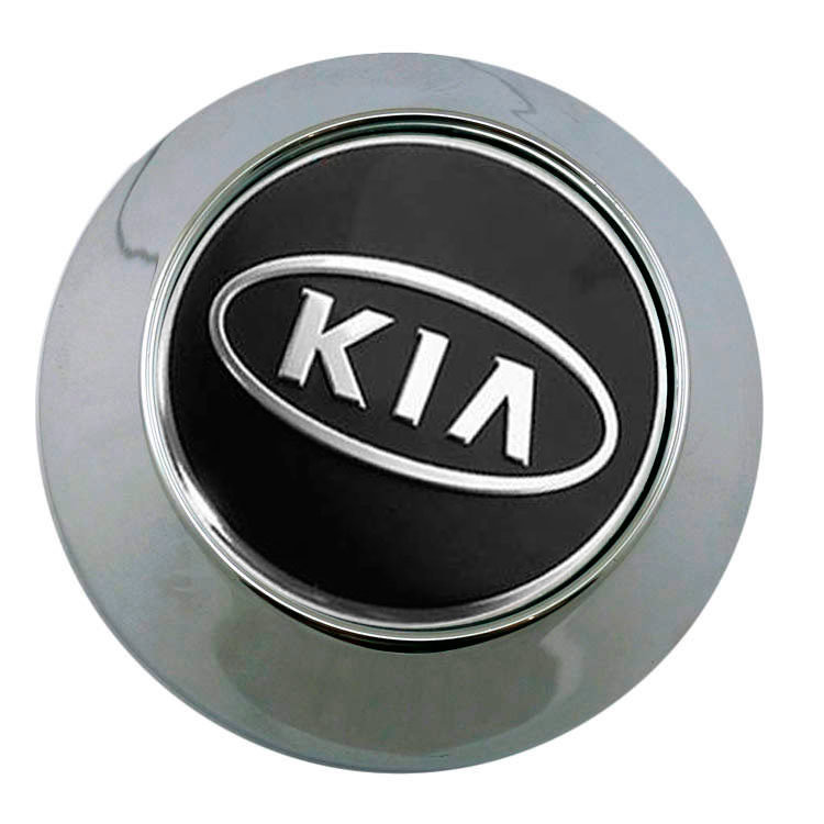 Колпачок на диски KIA 64/57/10 хром-черный конус