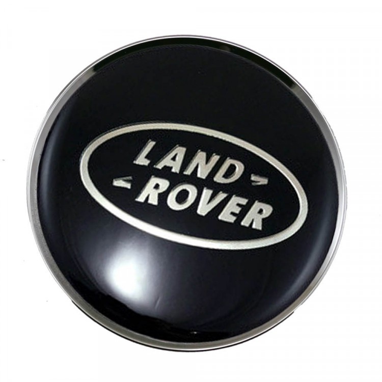 Колпачок в диск со стикером Land Rover (64/60/6) хром+черный 