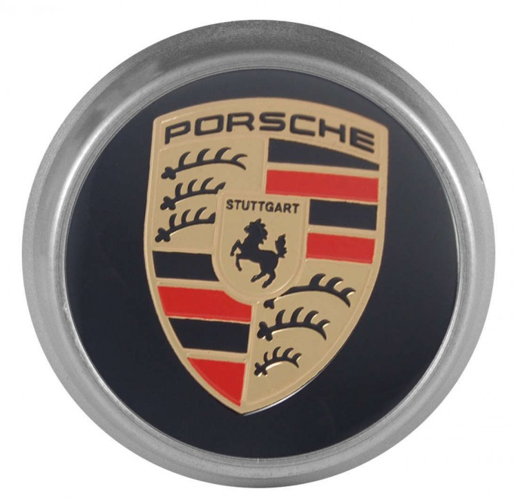 Колпачки на диски ВСМПО со стикером Porsche 74/70/9 хром 