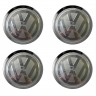 Заглушки для диска со стикером Volkswagen (64/60/6) хром