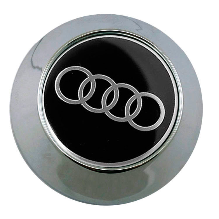Колпачок на диски Audi  61/56/9 хром-черный конус 