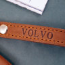 Ключница Volvo натуральная кожа янтарная
