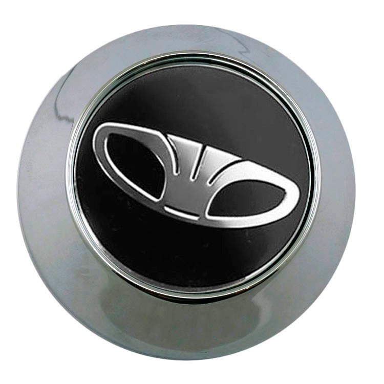 Колпачок на диски Daewoo 64/57/10 хром-черный конус