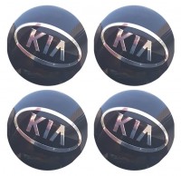 Изображение товара Наклейки на диски KIA линза 65 мм черные 