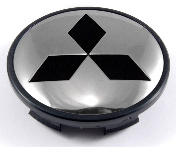 Колпачок на литые диски Mitsubishi 65/60/10 цвет металл черный 