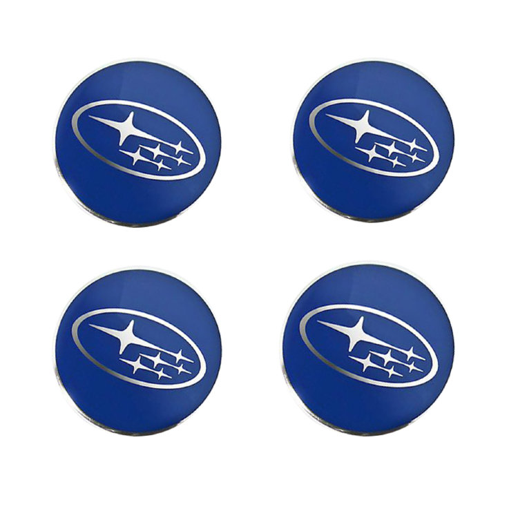 Наклейки на диски Subaru blue сфера 65 мм