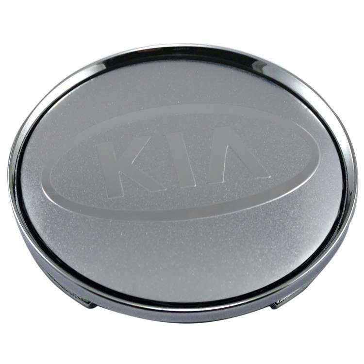 Колпачки на диски 62/56/8 хром со стикером KIA хром