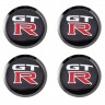 Заглушки для диска со стикером Nissan GT-R (64/60/6) черный