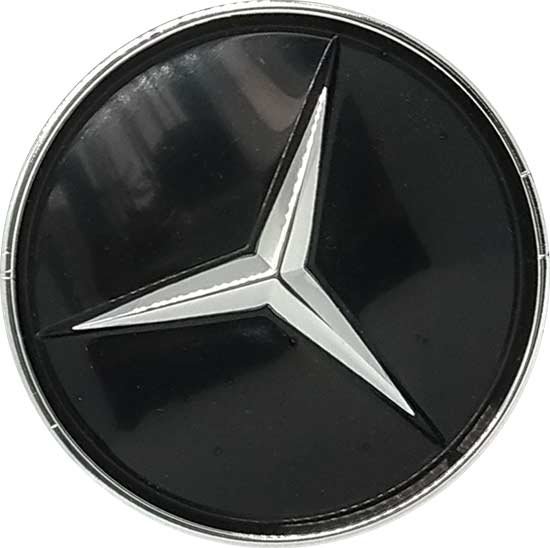 Колпачок на диски Mercedes 74/71/14 черный хром