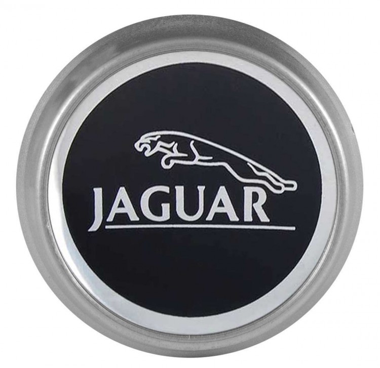 Колпачки на диски ВСМПО со стикером Jaguar 74/70/9 черный 