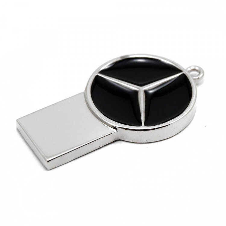 Флешка Мерседес USB2.0 8GB хром/черный