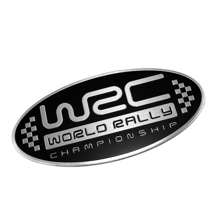 Значок металлический овальный WRC 8*3,8 см