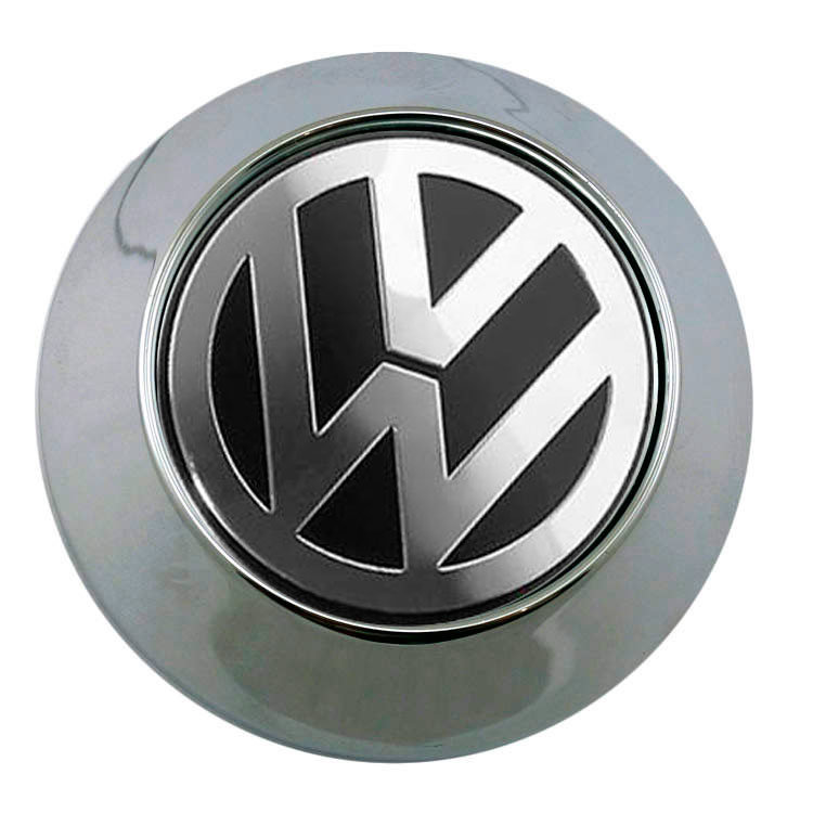 Колпачок на диски Volkswagen 61/56/9 черный-хром конус 