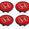 Колпачок на литые диски Honda 58/50/11 красный 