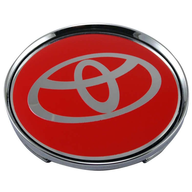 Колпачки на диски Toyota 65/60/12 хром и красный