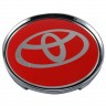 Колпачки на диски Toyota 65/60/12 хром и красный
